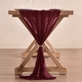 thumbnail image 2 of Chiffon Table Runner 28.4x120.1 Inches Sheer Wedding Runner Romantic Rustic Table Runner for Wedding Party Baby Shower Decorations,Burgundy, 2 of 7