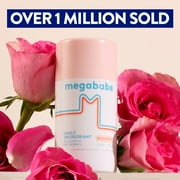 Megababe Rosy Pits Daily Deodorant Stick, Aluminum-Free, Clear & Clean, 2.6 oz