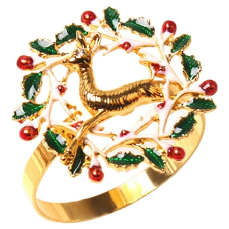 

Naioewe Party Favors Wreath Napkin Rings Are Suitable For Christmas Table Setting Wedding Receptions Christmas Thanksgiving And Home Kitchens For Casual Or Formal