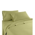 thumbnail image 2 of Life Style 1200 Thread Count 100% Egyptain Cotton 4-Piece Deep Pocket Stripe Sheet Set (Queen, Sage), 2 of 5