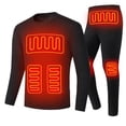 thumbnail image 1 of Men Women Heated Underwear Top with Pants Set Washable USB Charging Electric Thermal Heating Insulated Clothes with 3 Level Temperature Setting Cold-Proof Underwear Outdoor Winter Heating, 1 of 5