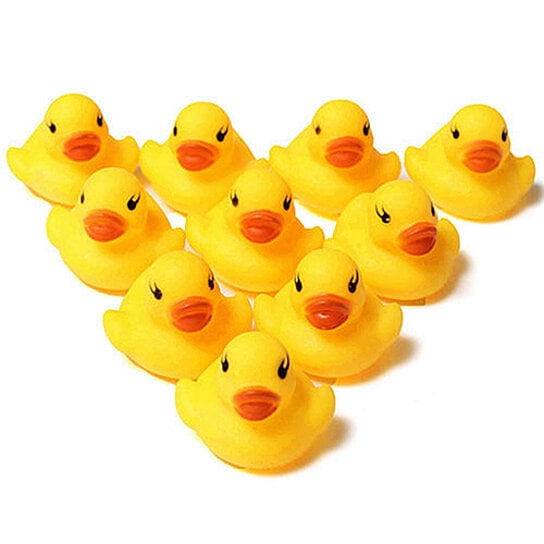 2 Pieces Wind Up Swimming Yellow Duck Kids Bathing Time Toy Early Learning 