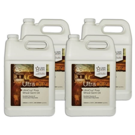 UPC: 0810500024228 | UltraCruz Pure Wheat Germ Oil Supplement for Horses and Livestock  4 x 1 Gallon