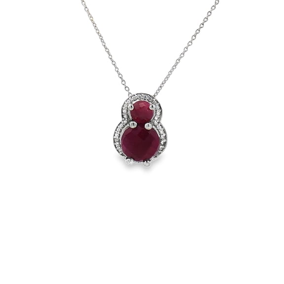 Designer 925 Silver Indian Ruby & Zircon Pendant
