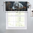 thumbnail image 4 of Tiger Valance Curtain for Kitchen Forest Nature Landscape Jungle Plants Wild Animal Safari Privacy Decorative Rod Pocket Short Window Valance Curtains 54 by 18 in, 1 Panel, 4 of 6
