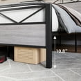 thumbnail image 3 of Bed Frame, Metal Platform Bed Frame with Rustic Wood Headboard and Footboard, Sturdy Steel Slat Support, Solid and Noise Free,No Box Spring Needed, Easy Assembly, 3 of 6