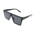 thumbnail image 3 of Oversized Flat Top Retro Square Aviator Frame Mirror Lens Unisex Sunglasses, 3 of 8