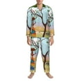 thumbnail image 4 of Bingfone Men'S Pajama Set 2 Piece Loungewear Pjs, Long Sleeve With Pajama Pants-African Women In Mountain Landscape, 4 of 9