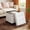 Cloud White, variant on LEDREM 15" Ottoman Storage Bench, Foldable Footstool 660 lb Capacity with 10 Gallon Storage, Synthetic Leather, Coffee Brown