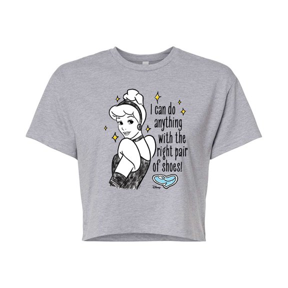 Disney - Can Do Anything With Shoes Cropped Graphic T-Shirt