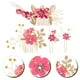 thumbnail image 2 of Juego de 4 peinetas para el pelo de boda hechas a mano, tocado floral para novia, accesorios para el cabello con diamantes de imitación, accesorios para vestido de novia (rosa), 2 of 5