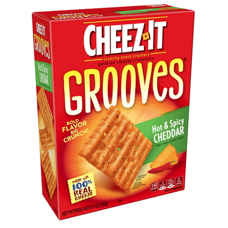UPC 024100108800 product image for Cheez-It Grooves Hot & Spicy Cheddar Cheese Cracker Chips 9 oz. | upcitemdb.com