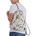 thumbnail image 3 of Drawstring Backpack - Frog and Forest Plants Splash Proof Small Drawstring Gym Bag for Women Men, Cinch Sports String Bag Backpack for Travel Swimming Beach, 3 of 8