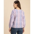 thumbnail image 4 of Moomaya Bohemian Cotton Long Sleeve Top - V Neck, Flowy Women's Boho Blouse, 4 of 9