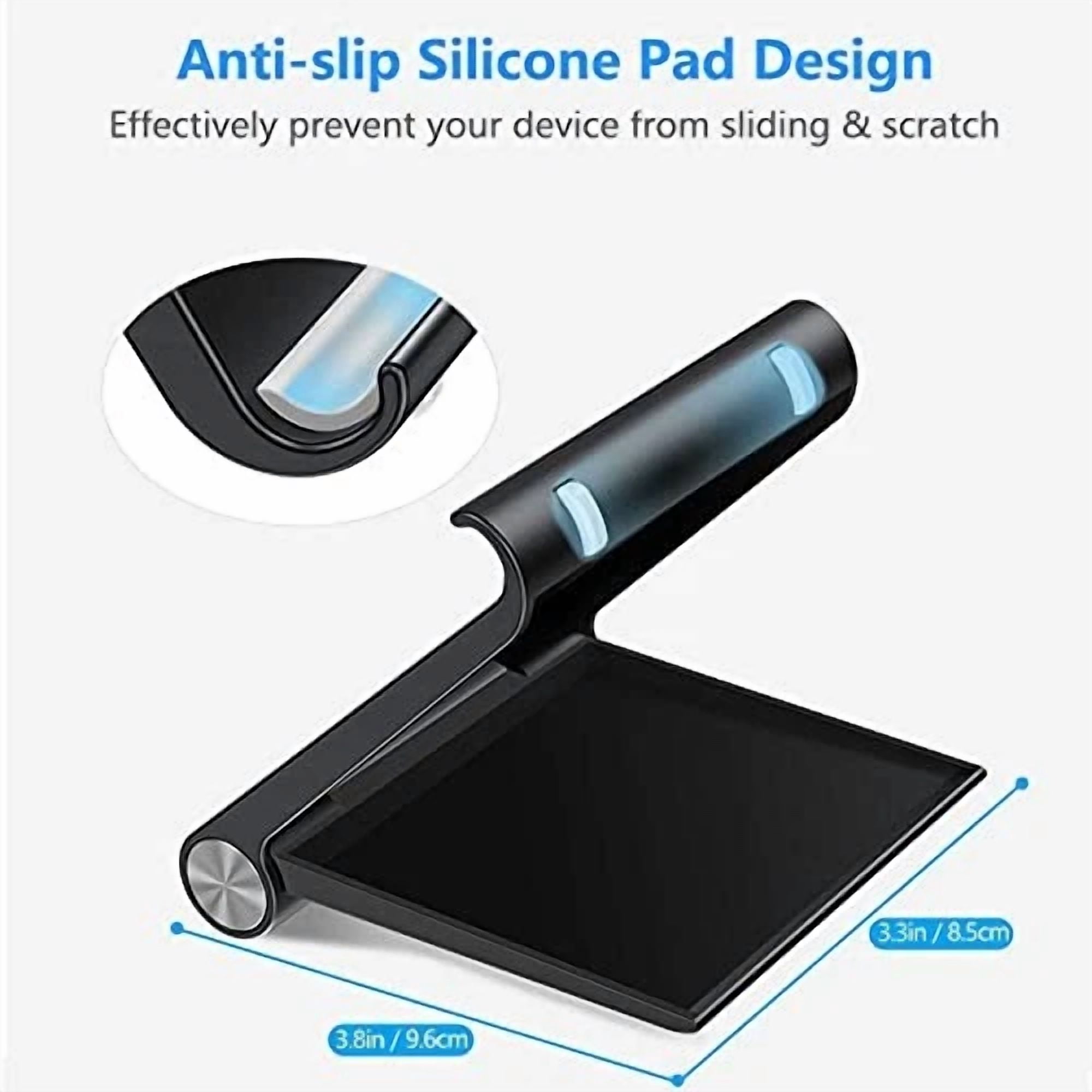 RHEA- Cell Phone Stand Holder, Cellphone Holder Adjustable Desktop Phone Stand Black