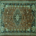 thumbnail image 1 of Ahgly Company Indoor Square Persian Turquoise Blue Traditional Area Rugs, 7' Square, 1 of 4
