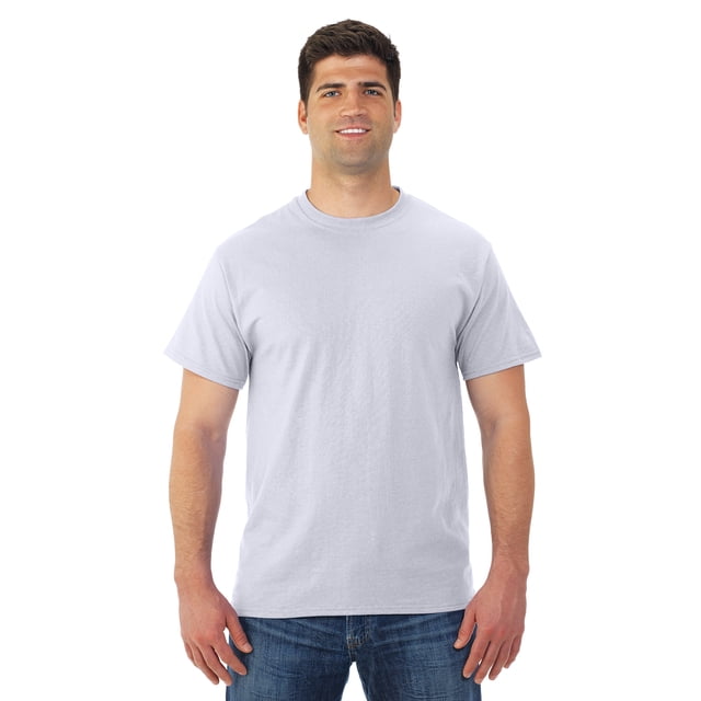 Jerzees Mens DRI-POWER Active Short Sleeve Crew T-Shirt, S, Silver
