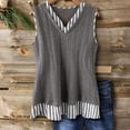 thumbnail image 1 of Fewfanhot Hauts Tendance pour Femmes 2026 Col en V Été à Rayures Imprimé Sans Manches Hauts Amples Camisole, 1 of 6