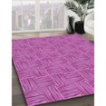 thumbnail image 2 of Ahgly Company Indoor Rectangle Patterned Bright Neon Pink Purple Area Rugs, 4' x 6', 2 of 6