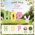 thumbnail image 2 of VictoryStore Easter Yard Sign Set “HOP” Letters with Bunny, 24 Inch Tall Outdoor Lawn Decorations, Weatherproof Corrugated Plastic, Metal Stakes Included, Spring Garden Decor, 2 of 7
