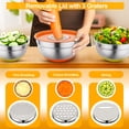 thumbnail image 4 of TINANA 26PCS Stainless Steel Mixing Bowls with Lids Set, Nesting Mixing Bowl Set with Non-Slip Bottom Tools Gadgets, 7/4/3.5/2.5/2/1.5QT Metal Salad Bowls for Serving Prepping Baking, Multicolor, 4 of 7