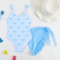 thumbnail image 2 of XEGLSBU Girls Swimsuit with Shorts 8-10 Girls Bikini Swimsuit Backless Tankini Cute Swimwear for Kids Summer Beach Pool Sky Blue Size 5-6 Years, 2 of 8