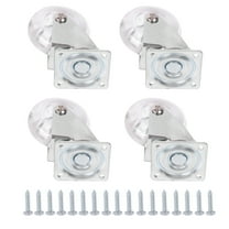 4 Pack 2 Inch Chair Rubber Caster Wheels 360° Swivel Wheels For Furniture