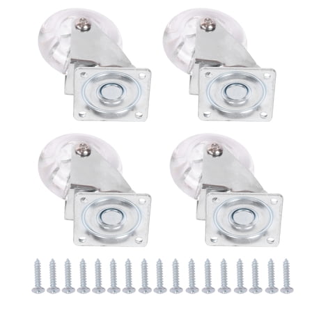 4 Pack 2 Inch Chair Rubber Caster Wheels 360° Swivel Wheels For Furniture