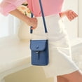 thumbnail image 5 of Bolsos Bandolera para Mujer Pequeño Cuero Vegano Mini Cartera De Hombro Tarjeta Acolchada Monedero,Azul, 5 of 5