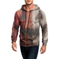 thumbnail image 6 of GrmtClth Hoodie Halloween Witch Pumpkin Ghost Bat Pattern Kangaroo Pocket Long Sleeve Pullover for Men Orange L, 6 of 8