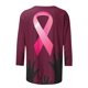thumbnail image 5 of Fiudx Ofertas Flash Del Día Camiseta Estampada a La Moda para Mujer, Blusa de Mangas 3/4, Tops Informales con Cuello Redondo, 5 of 5