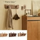 thumbnail image 3 of Perchero de pared de madera natural con forma de piano, 4 ganchos abatibles, perchero de madera maciza para entrada, diseño compacto, perchero de pared estilo japonés sin perforaciones., 3 of 5