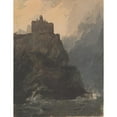thumbnail image 2 of Thomas Sully 19x24 Gold Ornate Framed and Double Matted Museum Art Print Titled - Castle on Cliff, with a Stormy Sea, and Shipwreck at Base of Cliff (1814), 2 of 4
