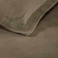 thumbnail image 5 of BNM Paisley Cotton Decorative Bedspread and Sham Set, Full, Taupe, 5 of 9