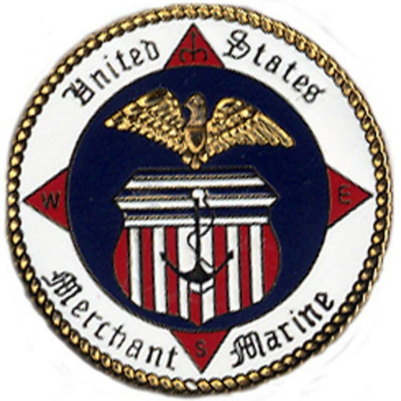 Eagle Emblems P15825 Pin - USN, Merchant Marine - 1 in.