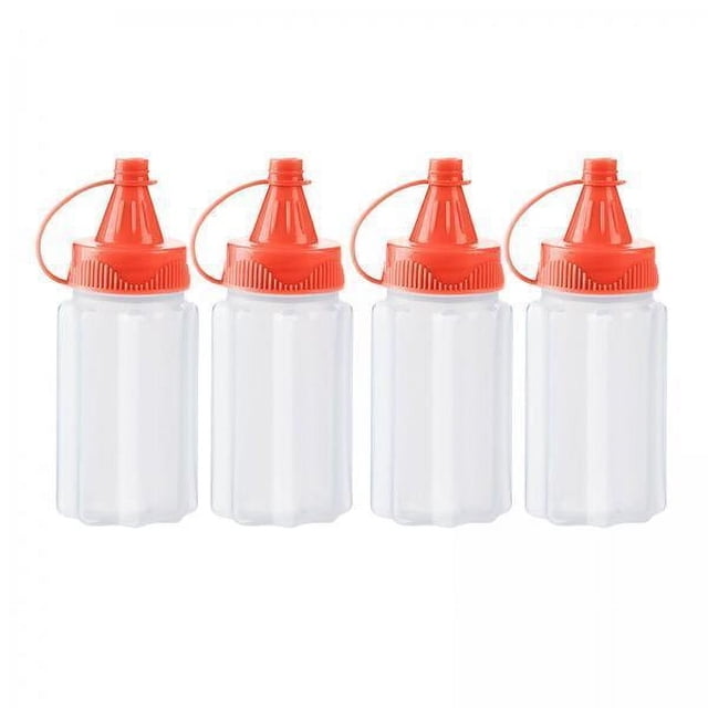 4x4 Botellas Pequeñas para Apretar Strade Fareast Limited Recipientes Portátiles para Almacenar Alimentos Rojas