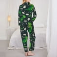thumbnail image 5 of Disketp Pajamas Set Long Sleeve Sleepwear Womens Button Down Nightwear Pj Sets-T Rex And Dinosaur Bone, 5 of 9