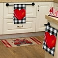thumbnail image 4 of Taicans Happy Valentine's Day Hand Towels Red Heart Kitchen Towels 23.6x15.8 Inches - Super Soft Tea Towels for Cooking & Baking,Heart/Flower Patterns Designs,High Absorbency,Multipurpose Use, 4 of 5