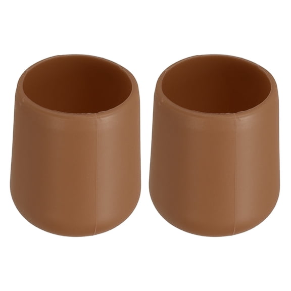 2 Pcs Silicone Fishing Rod Butt Cushion Protector Cap, Small, Brown
