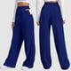thumbnail image 1 of WILLBEST Pantalones Casuales elegantes para Mujer para Otoño E Invierno: Pantalones Deportivos de Color Liso con Bolsillos, Cordones y Pernera Ancha y Recta. Extra Grande, 1 of 8