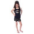 thumbnail image 4 of DC Comics Girls' Batman Gold Foil Logo Racerback Tank Shorts Pajama Set, 4 of 5