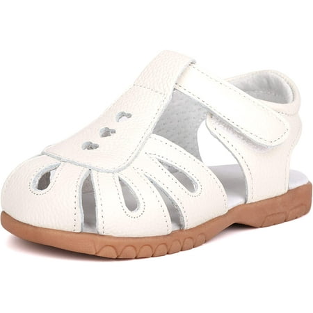 Girl s Genuine Leather Sandals Closed-toe Princess Dress Sandal Shoes
