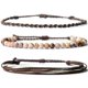 thumbnail image 1 of Nvzi Pulsera de cuerda ajustable hecha a mano con cuentas de piedra natural, 3 piezas A03, 1 of 5