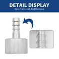 thumbnail image 6 of 2 Pcs Stainless Steel Hose Barb Fitting, 1/2" to 3/8" FNPT Air Hose Barb Connectors, Stainless Steel Pipe Fittings for Air, Fuel, Gas, Water, 6 of 7