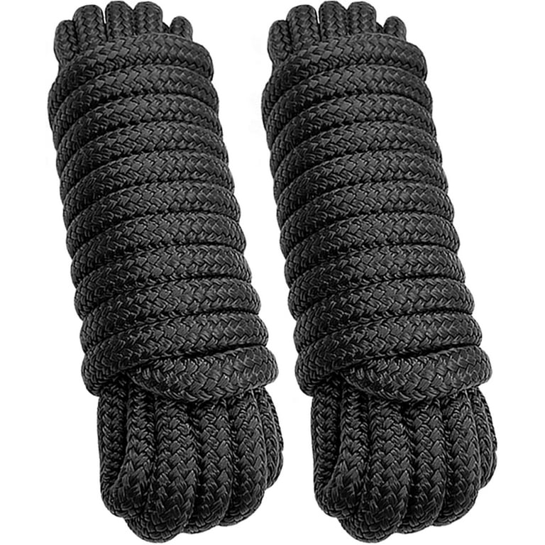 Dock Lines 5/8 x 50' Boat Ropes for Docking with 16 Loop, 2 Pack