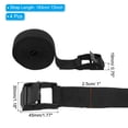 thumbnail image 2 of 96x1" Tie Down Straps Up to 550lbs, Adjustable Lashing Cinch Strap with Cam Buckle for Luggage Packing, Black 4Pcs, 2 of 5