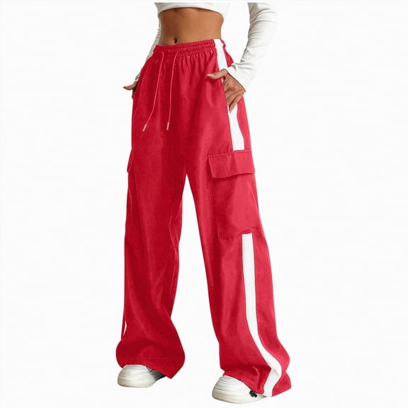 UAYOTSE Girl's Athletic Track Pants Wide Straight Leg Pants Fitness Clothing,Sizes 9-10 Years