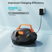 CoasTeering Pool Vacuum Robot, Cordless Pool Cleaner Robot with 100 Mins Runtime, Ideals for Above ground pools