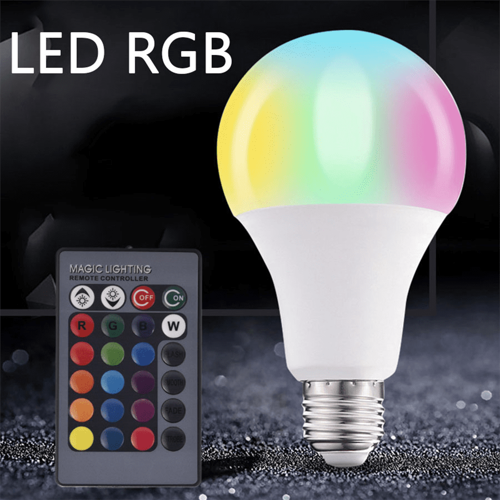 E27 5W RGB RGBW LED Light Bulb 16 Color Changing Lamp+IR Remote Control 85V-265V 