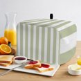 thumbnail image 2 of Toaster Cover 2 Slice, Sage Green Striped Dustproof Bakeware Oven Protector with Hook, Modern Farmhouse Sage Green White Stripes Waterproof Small Kitchen Appliance Toasters Dust Cover, 12"x7.5"x8", 2 of 9